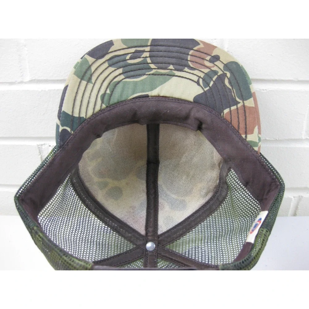Vintage Ducks Unlimited  Trucker Hat Area Committee 10/30 Club Camo Snapback Cap